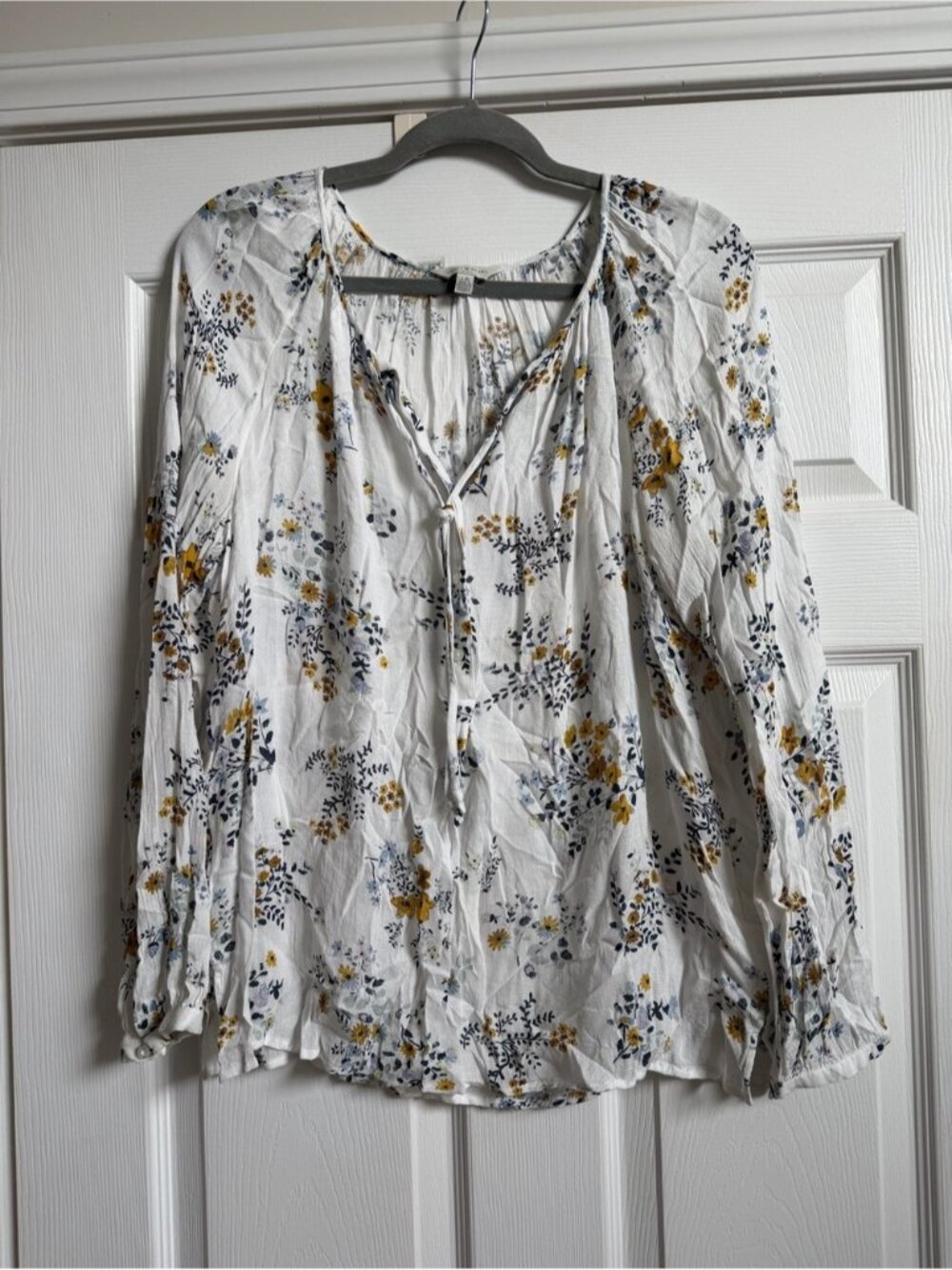 White printed top